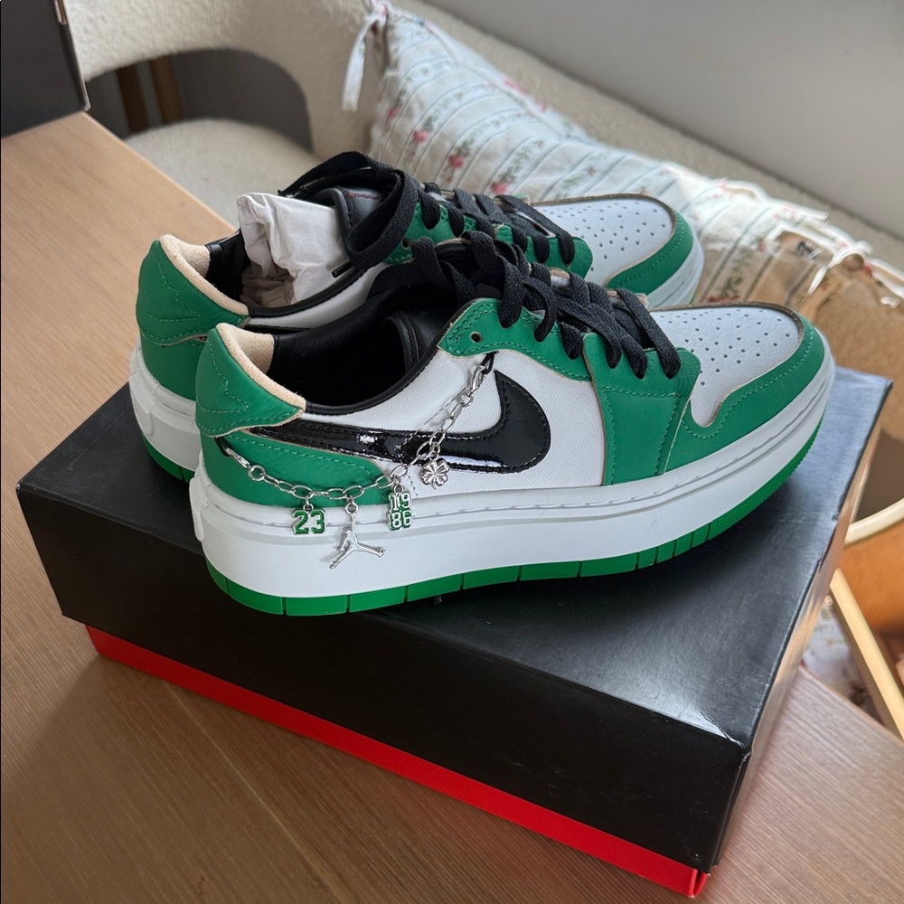 Green and Black Men's Sneakers